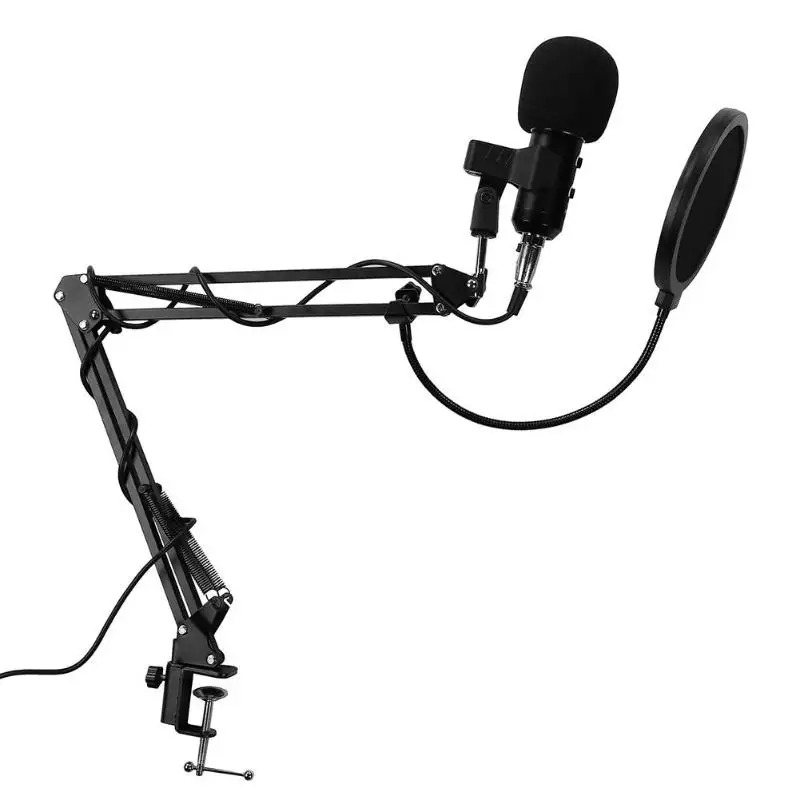 

BM-300 USB Wired Condenser Microphone Studio Karaoke Noise Reduction Mic Mic for Computer Video Recording singing network