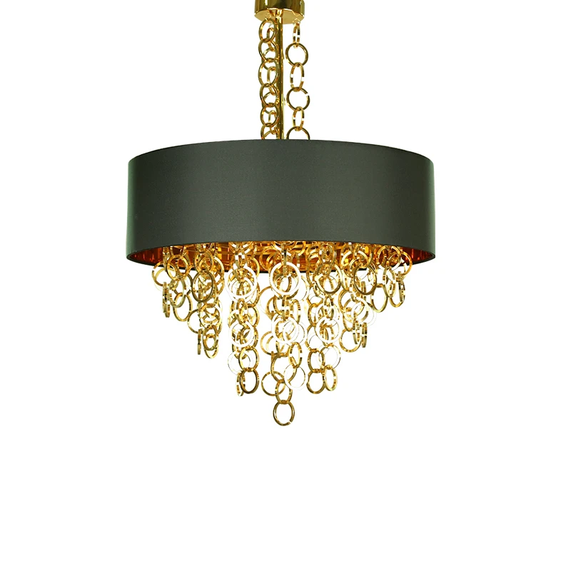 NEW design Modern Luxury metal Pendant light led lamp gold chain with