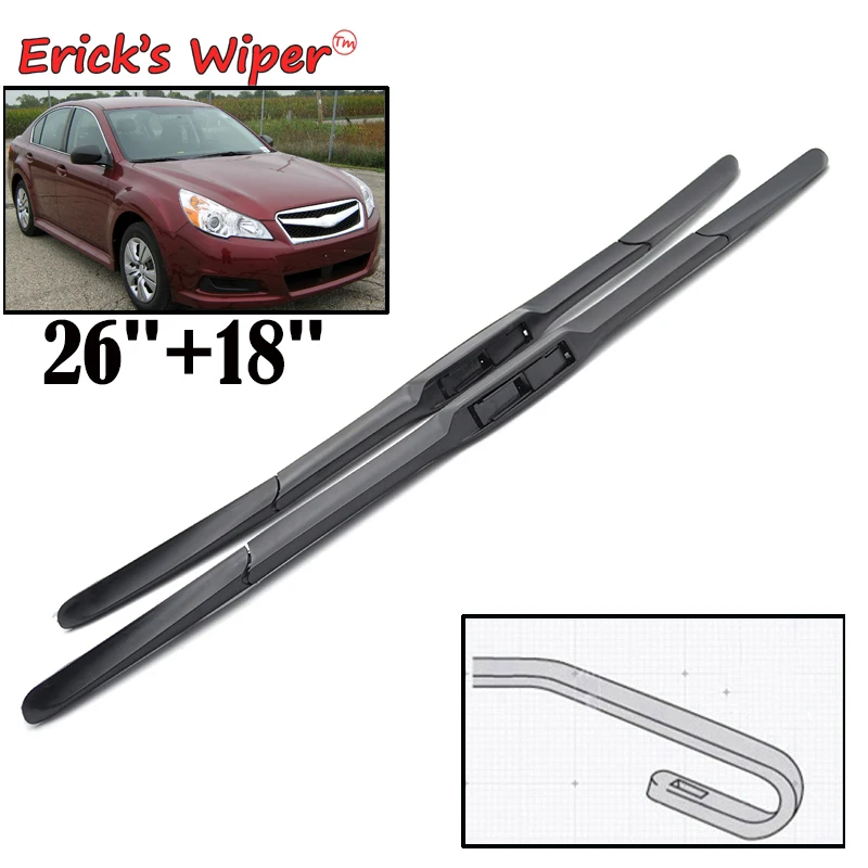 

Erick's Wiper Front Hybrid Wiper Blades For Subaru Legacy BM BR 2009 - 2014 Windshield Windscreen Front Window 26"+18"