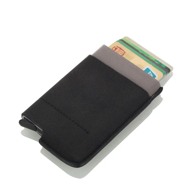 Weduoduo, мужской RFID держатель для кредитных карт, ID, модный мини-кошелек из нубука, кошелек для монет, анти-тифовый Чехол для карт, автоматический держатель для карт