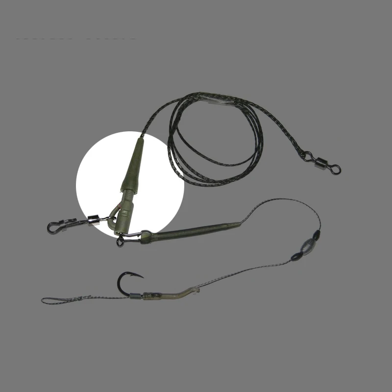 2-Sets-Hand-Made-Mirror-Carp-Common-Carp-Fishing-Hair-Rig-Hook-Set-Terminal-Tackle