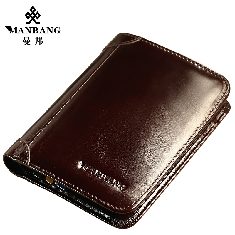 ManBang Classic Style Wallet Genuine Leather Men Wallets Short Male Purse Card Holder Wallet Men Fashion High Quality ManBang Classic Style Wallet Genuine Leather Men Wallets Short Male Purse Card Holder Wallet Men Fashion High Quality