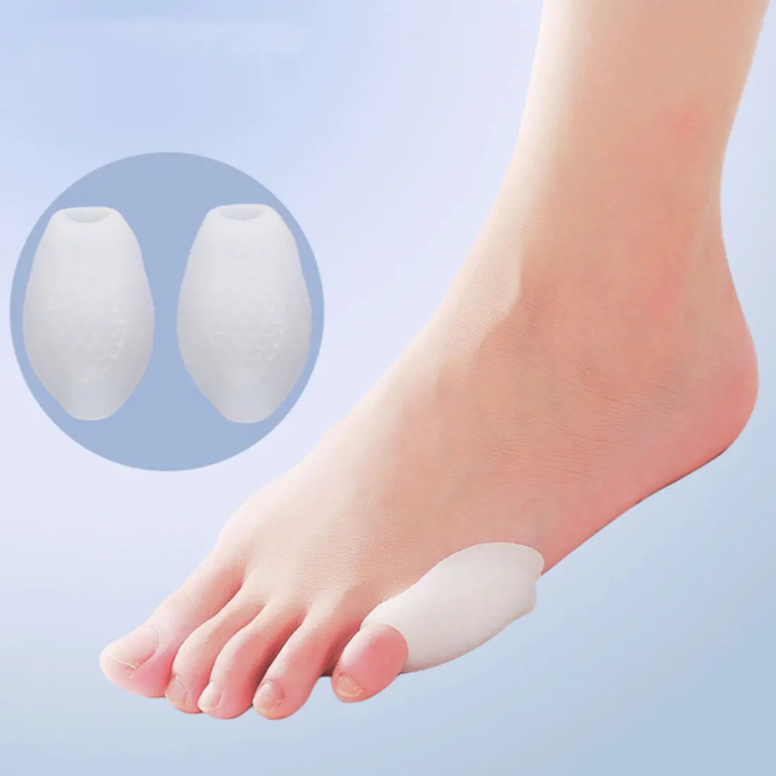 

1 Pair Silicone Small Bunion Corrector Feet Care Little Finger Hallus Valgus Pedicure Toe Separators Little Toe Braces Daily