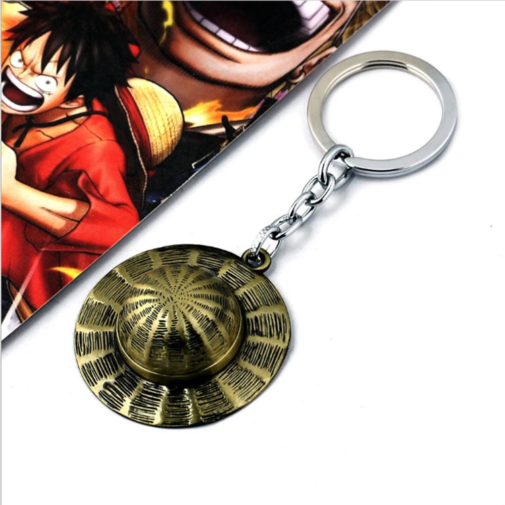 Monkey D Luffy Straw Hat Keychain Pendant One piece Merchandise Up