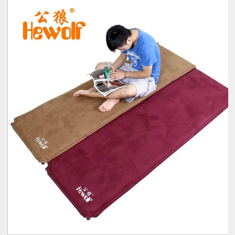 

Hewolf New Automatic Inflatable Mattress Outdoor Camping Mat Pad Self-Inflating Moistureproof Picnic Tent Mat with Pillow