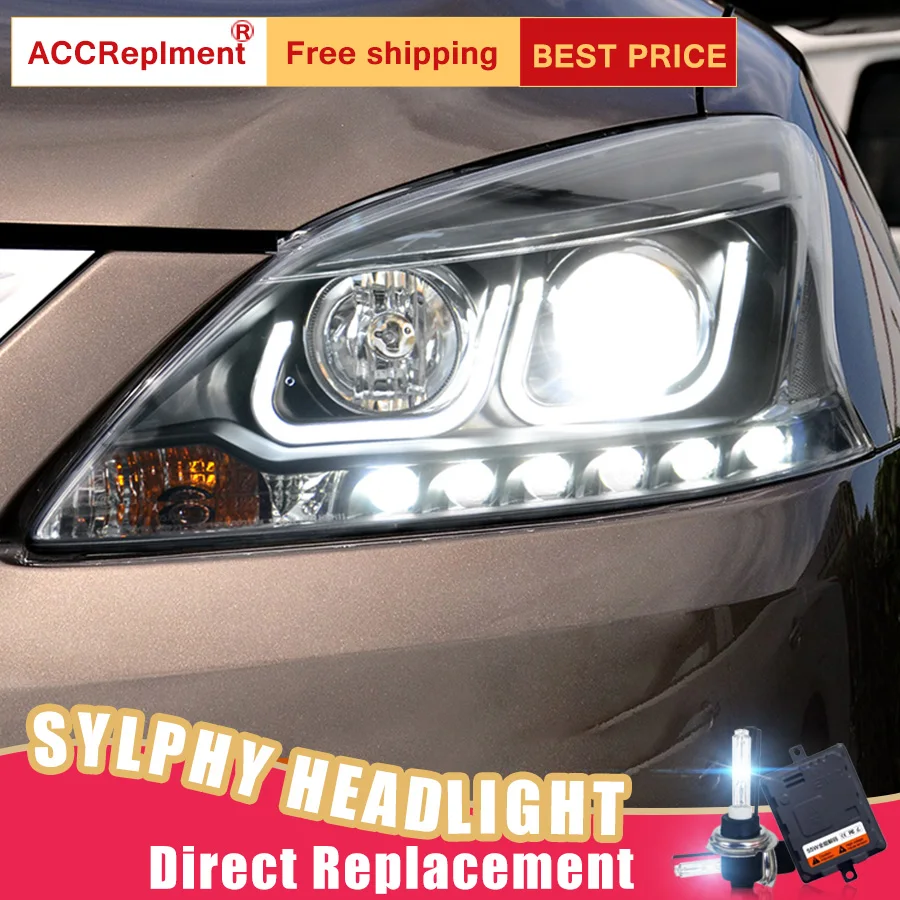 2 шт. светодиодный ные фары для Nissan Sentra 2012 2015 Автомобильные ангельские глазки