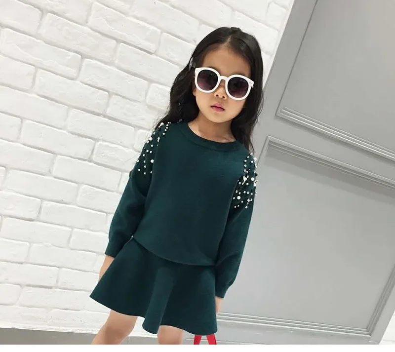 Beading Knit Toddler Girl Clothes Christmas Clothing Sets Knitted Sweater Skirt 2 Pcs Outfits Autumn Winter Baby Kids Set.jpg