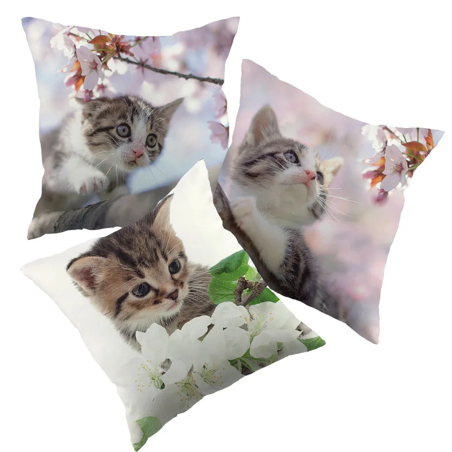 Наволочка для подушки с цветочным принтом из полиэстера/хлопка|cushion cover|printed cushion