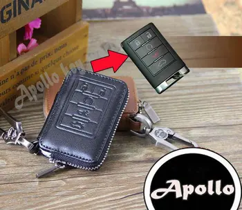 

GENUINE LEATHER CAR KEY CASE FOR CADILLAC SEVILLE SLS CTS SRX KEY HOLDER PROTECTOR KEY WALLETS BAGS WITH KEY RINGS