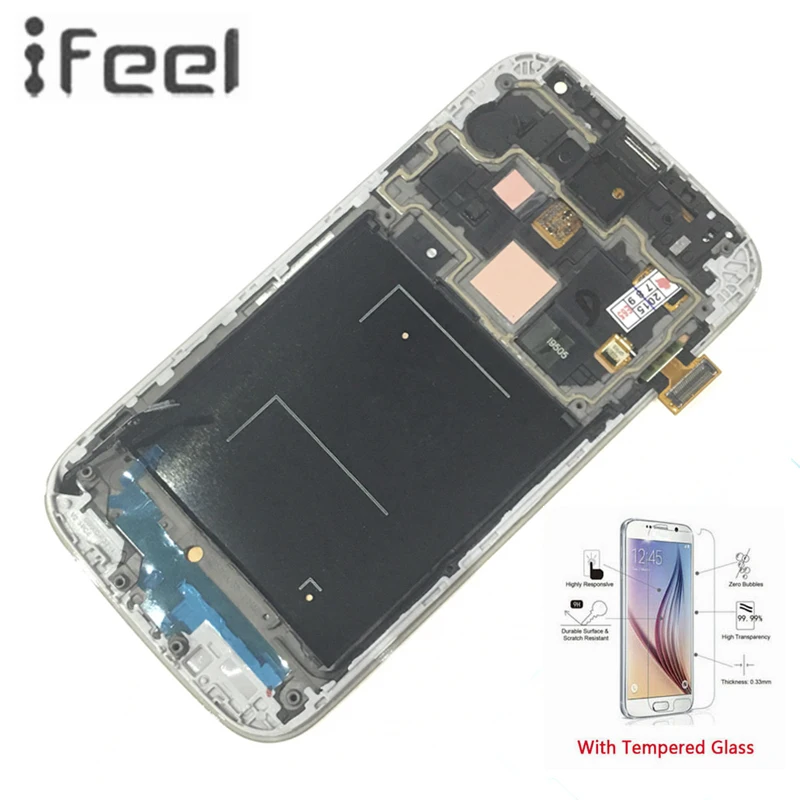 

IFEEL For Samsung Galaxy S4 i9500 i9505 100% Tested Working Super AMOLED LCD Display Touch Screen Digitizer With Frame