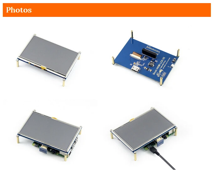 Raspberry Pi 3 Model B 4B/2B/B+/A+ 5 дюймов HDMI GPIO резистивный сенсорный экран ЖК-дисплей 5 дюймов сенсорный экран