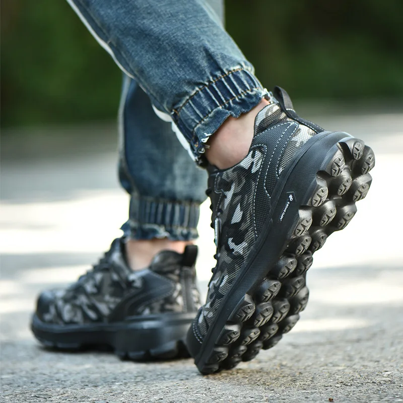 

Steel Toe Work Safety Shoes Anti-smashing Anti-puncture Non-slip Casual Summer Breathable Safety Boots Industrial Shoes for Men