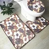 Tapete del asiento del inodoro para baño, Juego de 3 uds. De tapete del asiento del inodoro, cojín y funda de franela antideslizante, alfombra de baño con esteras, juego de colchón de decoración, decoración del hogar ► Foto 2/6