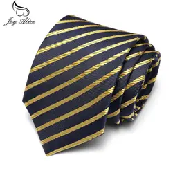 Золото полосатый 1200 иглы качество 100% шёлковые мужские галстуки клетчатые шейные Галстуки для Для мужчин Классические одежда Бизнес