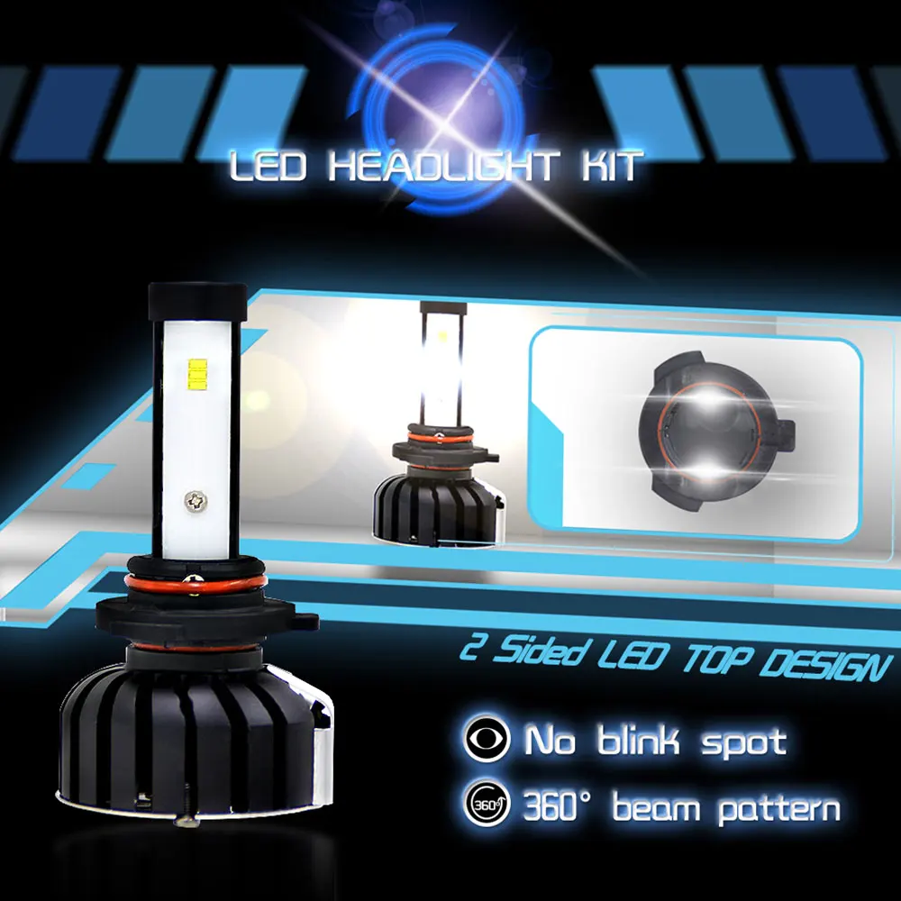 Vehemo 2 шт. 9006/HB4 светодиодный фонарь для передней фары автомобиля Замена Универсальный сборка осветительного оборудования Автомобильные светодиодные фары лампы