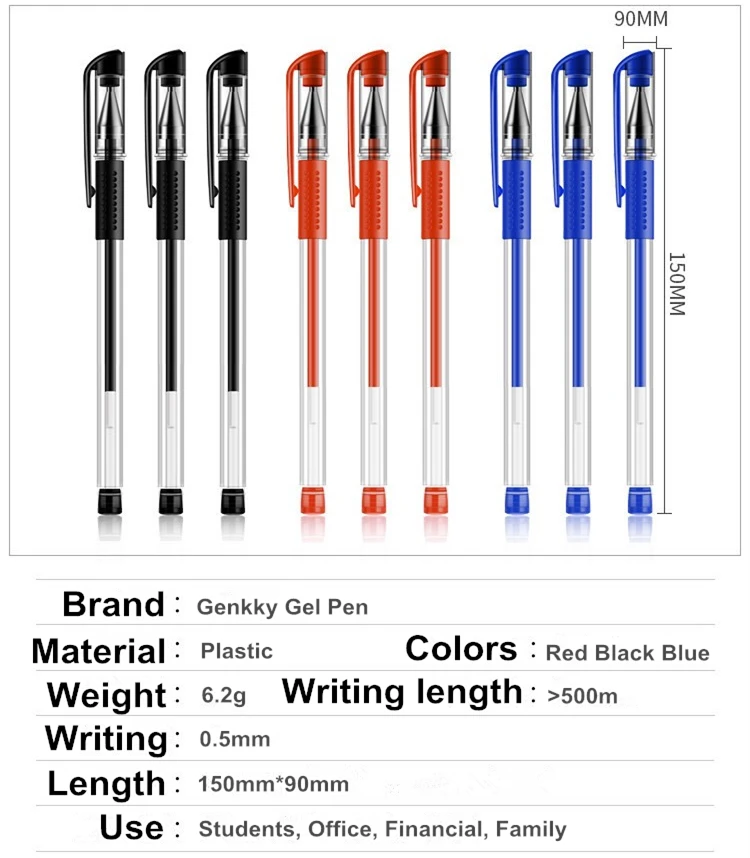 Baikingift гелевая ручка канцелярские принадлежности магазин Европейский стандарт школьные принадлежности красный синий черный гелевая ручка и нейтральная ручка 0,5 мм грифельный карандаш