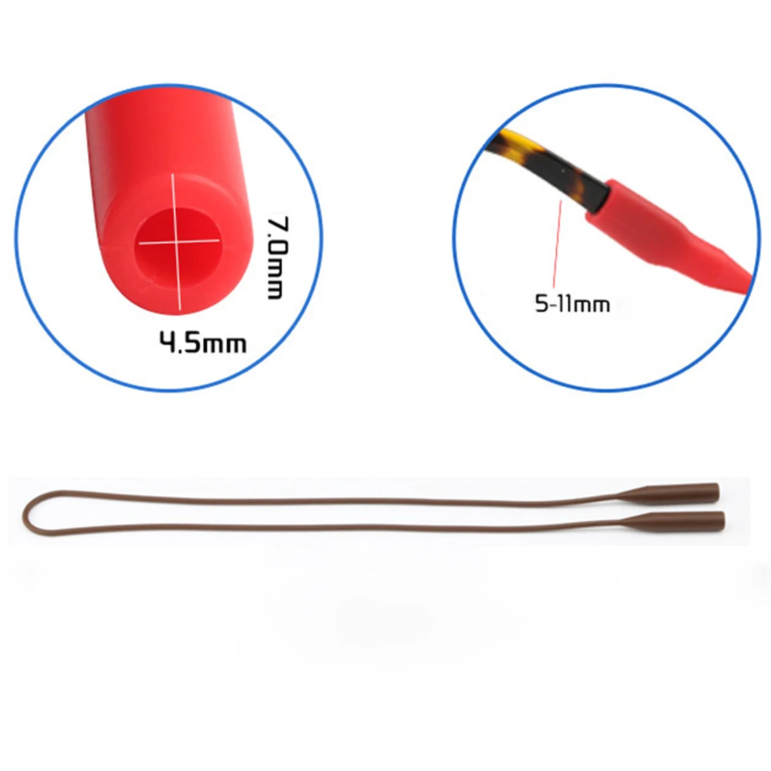 Высокая эластичность силиконовые очки веревка прочный спортивный шнурок для очков Анти-скользящая веревка 8 цветов аксессуары для очков