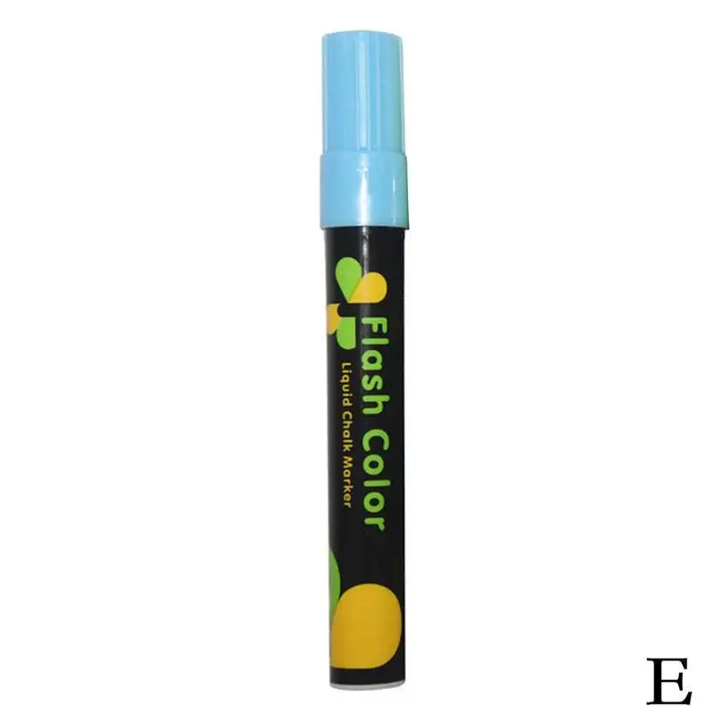 Креативный цветной плоский стираемый флуоресцентный Хайлайтер для ручек 0,6 мм маркадорес жидкий мелок маркер корейские канцелярские принадлежности - Цвет: E