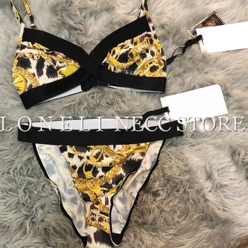 

2019 Woman Sexy swimwear letter Beachsuit bikini suit bandage triangle swimsuit biqini gifts maillot de bain femme
