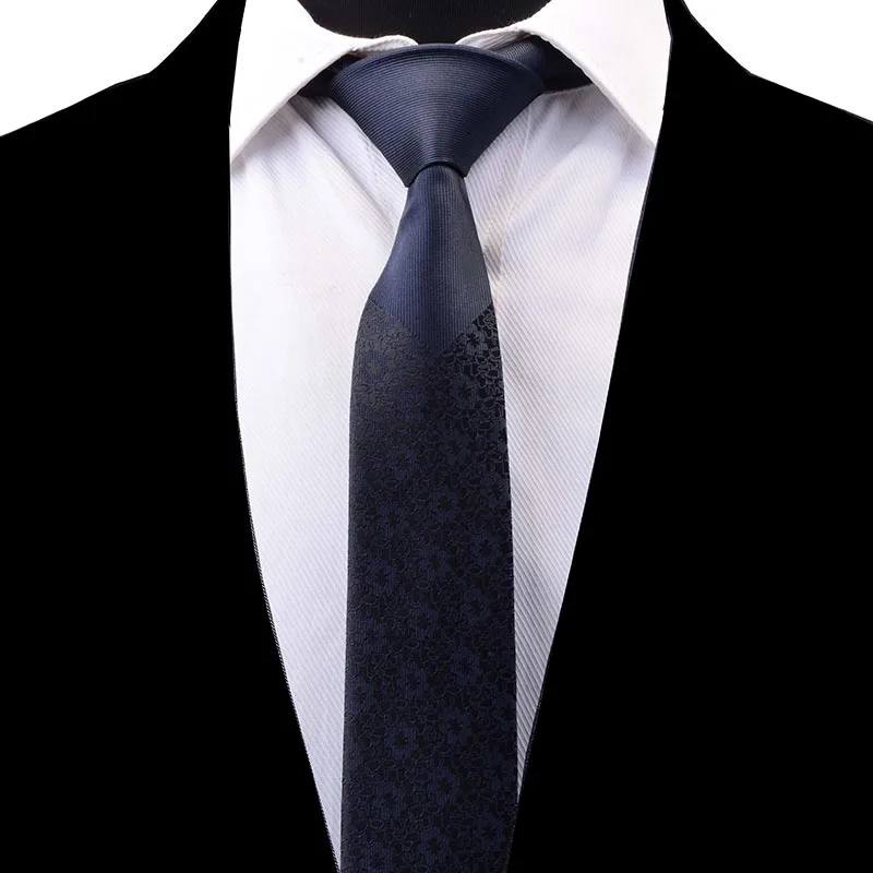 RBOCOTT Модные Узкие завязки Для мужчин галстук 6 см Новинка Роскошный плед цветочный Полосатый Тонкий галстук красные, синие коричневые для