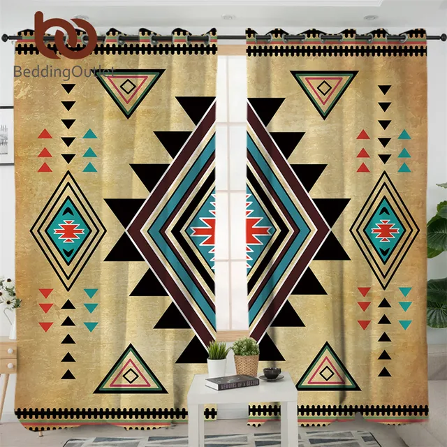 BeddingOutlet Geometric Printed Living Room Curtain Aztec Curtain for