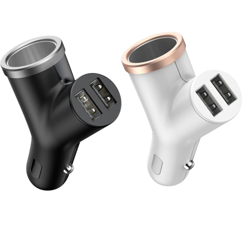 

3.4A 40W Extension Adapter Dual USB Car Charger for Phone Fast Charging Cigarette Ignition