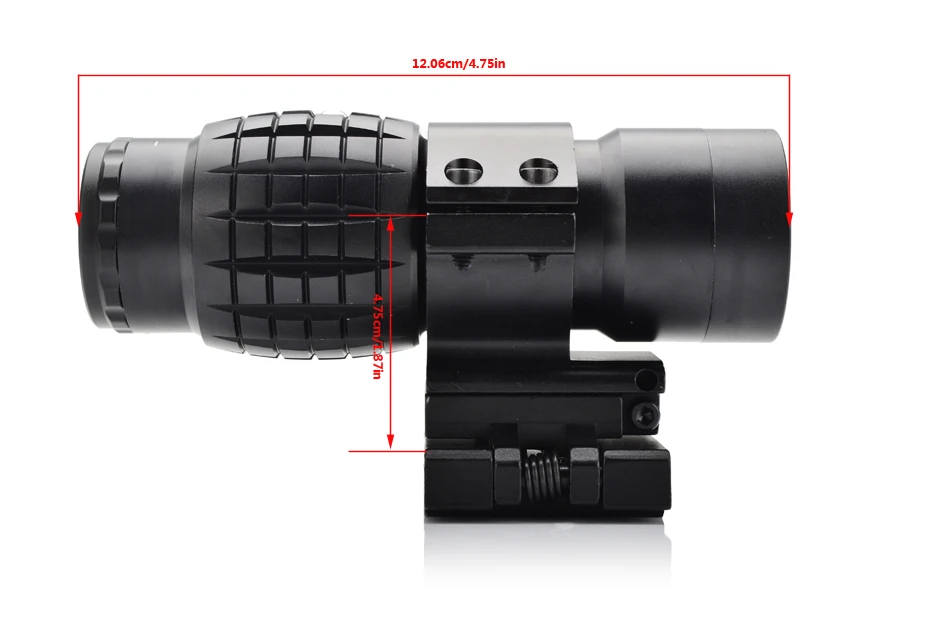 Тактический 3X лупа видеодатчик прицелы прицел подходит для Aimpoint Sight с флип-ап крепление боковое Picatinny Weaver Rail