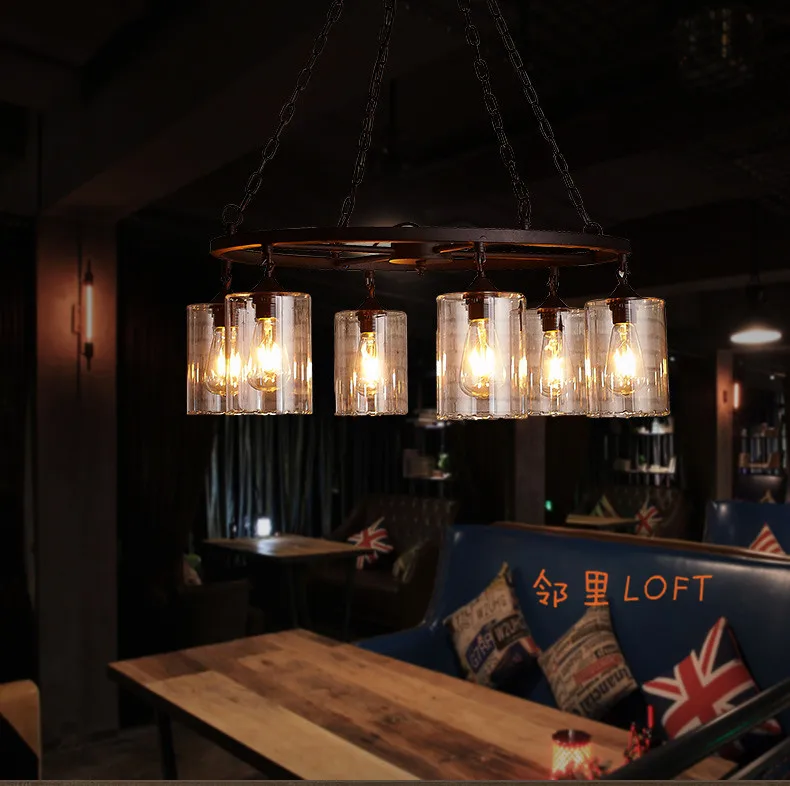 

loft Vintage American country loft industry spider iron retro pendant light restaurant aluminum pot hanging light lamp