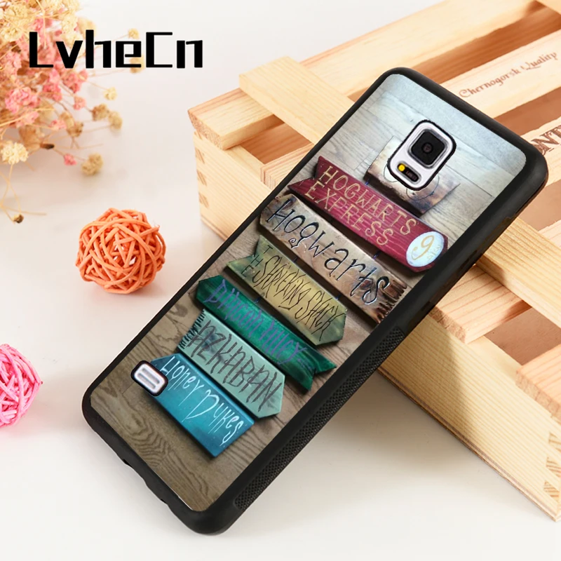 

LvheCn S3 S4 S5 Phone Cover Cases For Samsung Galaxy S6 S7 S8 S9 egde plus Note 4 5 8 9 HARRY POTTER HOGWARTS MAGIC QUOTES