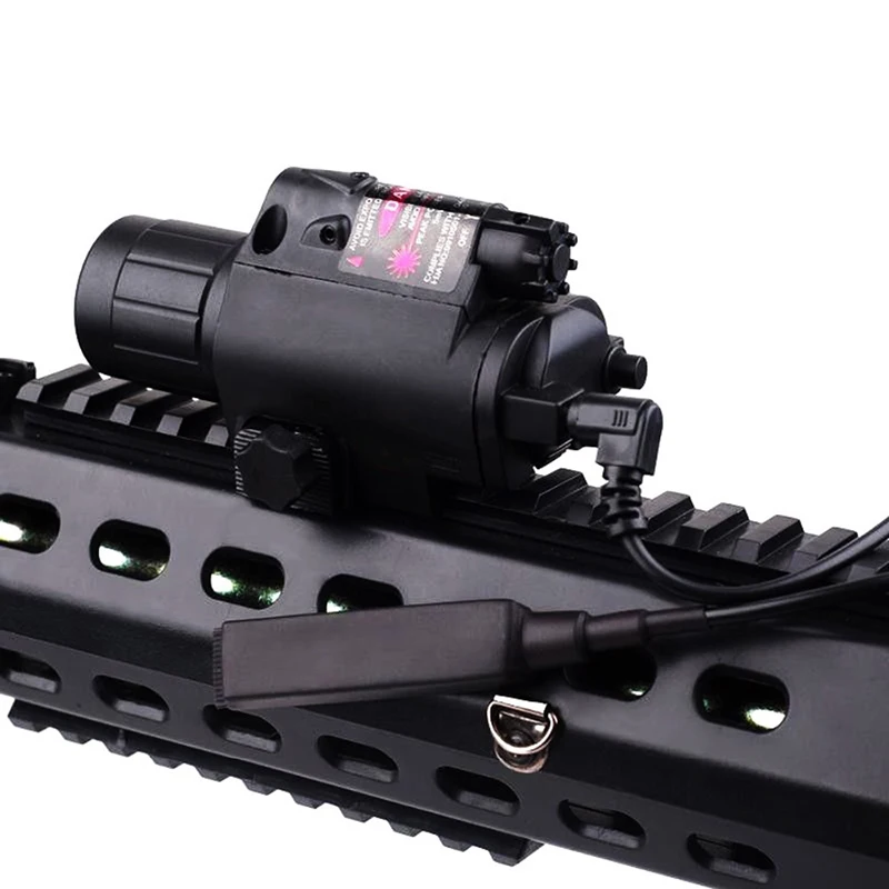 Охота Тактический лазерный прицел Airsoft Red Dot лазерный прицел 20 мм рейку+ светодиодный фонарик
