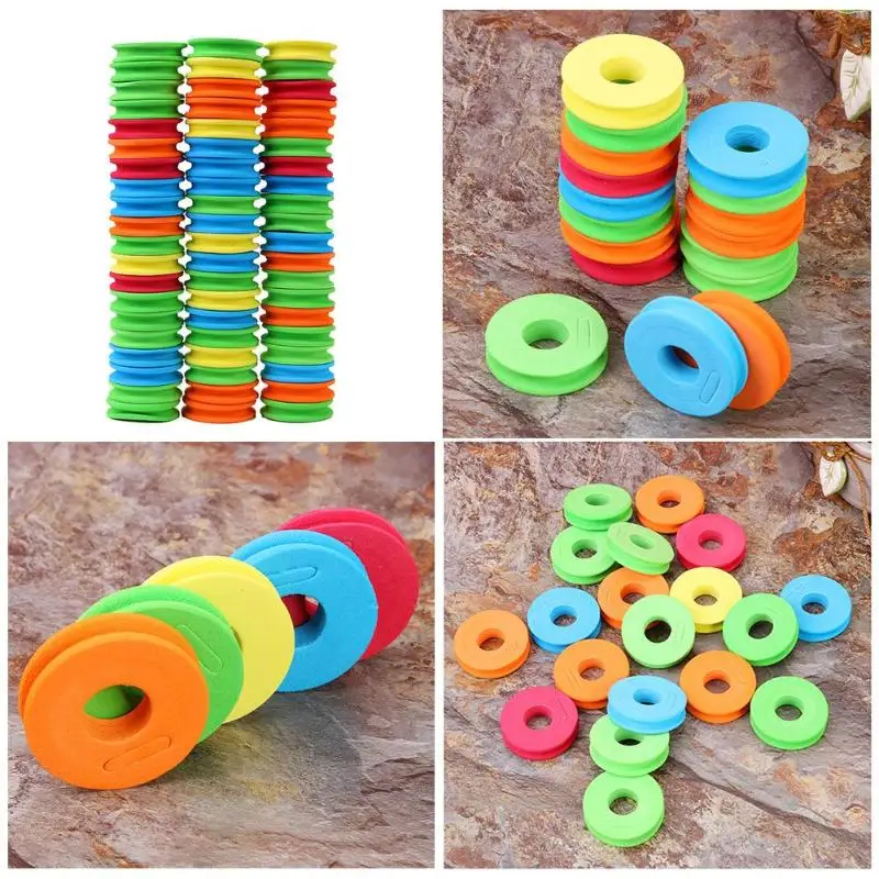 

100pcs Foam Winding Wire Board Swivel Spools for Fishing Line Accessories