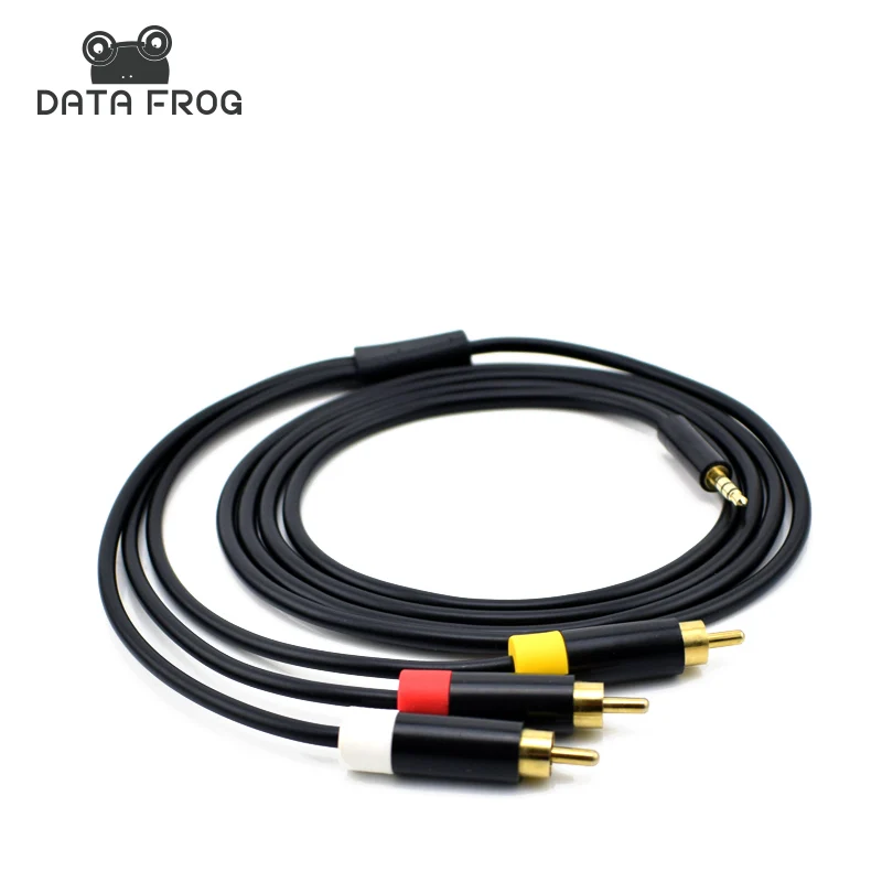 

DATA FROG 3.55 mm Jack Male to AV + L/R Video Cable For Microsoft X1 1.8m one pcs Composite AV Cable for XBox one For Xbox 360