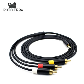

DATA FROG 3.55 mm Jack Male to AV + L/R Video Cable For Microsoft X1 1.8m one pcs Composite AV Cable for XBox one For Xbox 360