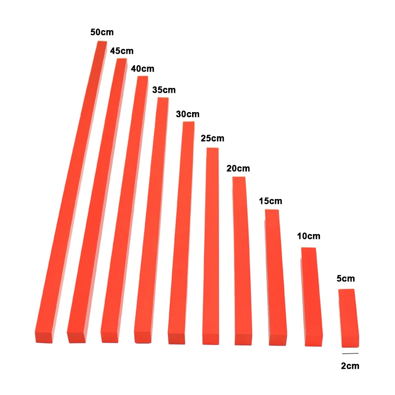 Стоматологический домик деревянные математические игрушки Монтессори красные стержни Длина 5-50 см количество стержней математические игрушки Раннее Обучение Образовательные Рождество