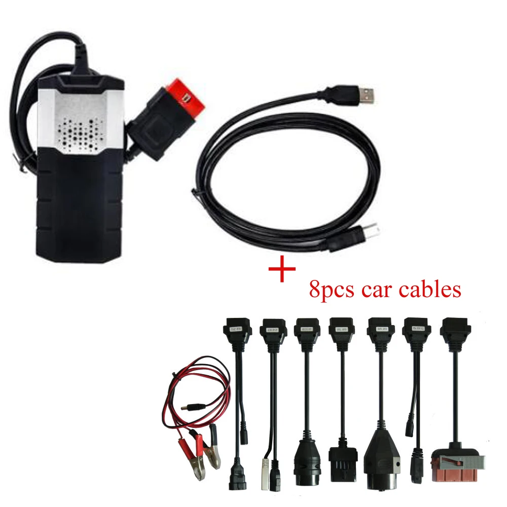 Buy 2018 NEW VCI for delphis vd ds150e cdp obd2 diagnostic tool with 2016R0 keygen software for cars and trucks with usb