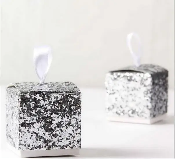 European Glitter Box Wedding Party Gift Favors Box Festive Party Wrapping Supplies Wedding Candy Box Gold Silver Glitter   6