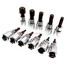 11 шт. Набор торцевых головок Torx T10 T15 T20 T25 T27 T30 T40 T45 T50 T55 T60 3/"(10 мм) привод Torx торцевые биты хром-ванадиевая сталь