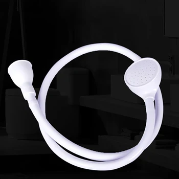 

Handheld Tap Bath Shower Head Spray Hose Hairdresser Pets Dog Bathing Supplies Round Faucet Extenders Sink Washing Hair Nozzle