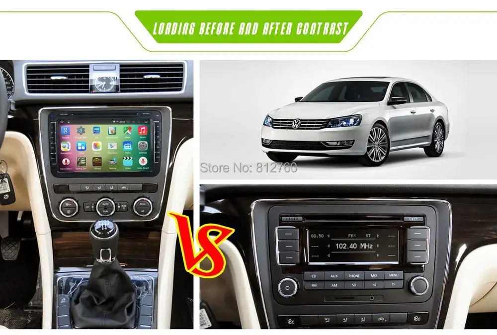 Perfect Octa Core 1024*600 Android 8.1 Car DVD GPS For VW Volkswagen Jetta T5 transporter EOS polo SEAT Leon Altea Passat Tiguan Touran 1