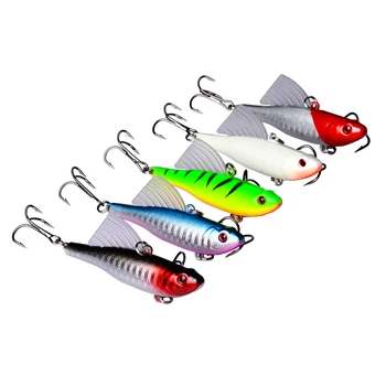 

100PCS 6.5cm 17.5g Winter Sea Hard Fishing Lure VIB Bait With Lead Inside Diving