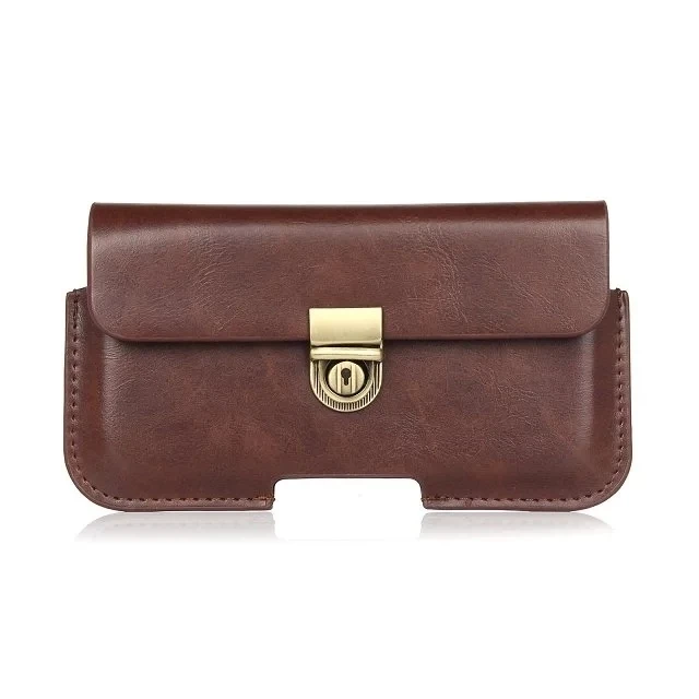 3 Colours Outdoor Wallet Cover Belt Pouch Leather Phone Case For zte axon 7 nubia z11 blade v7 moto g4 plus z x play 5.5&quot Below |
