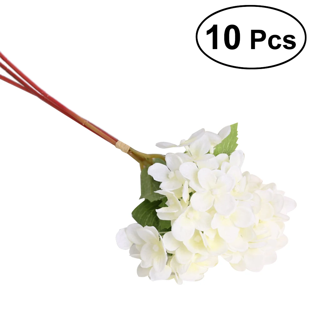 10 Pcs Flower Bunches Bouquet Artificial Flower Bundles Fake Hydrangea