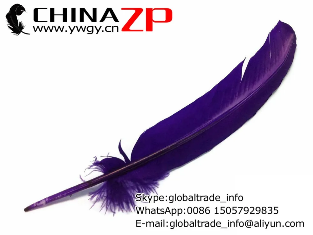 Turkey Quill Feathers, 1 4 lb - PURPLE Turkey Rounds Quill Wholesale Feathers (bulk) 2