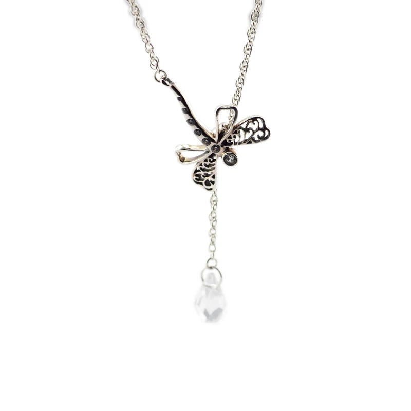 Модные ожерелья и кулоны 925 пробы серебряные мечтательные стрекозы ожерелья для женщин звено цепи оригинальные украшения