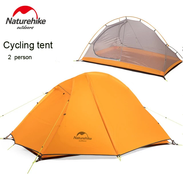

NEW ! Naturehike 4 Season Camping Tent 20D Nylon Fabic Double Layer Waterproof Camping Cycling Tent for 2 Persons