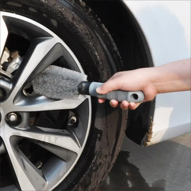 Motorcycle Tire Brush Wheel Brush Car Wash Brush Car Cleaning Supplies ABC Plastic Handle PP