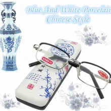 Leesbril [2 пары] натуральный кристалл линзы полный обод китайский стиль и фарфоровая шкатулка для мужчин и женщин очки для чтения+ 1+ 1,5+ 2+ 2,5+ 3+ 3,5+ 4