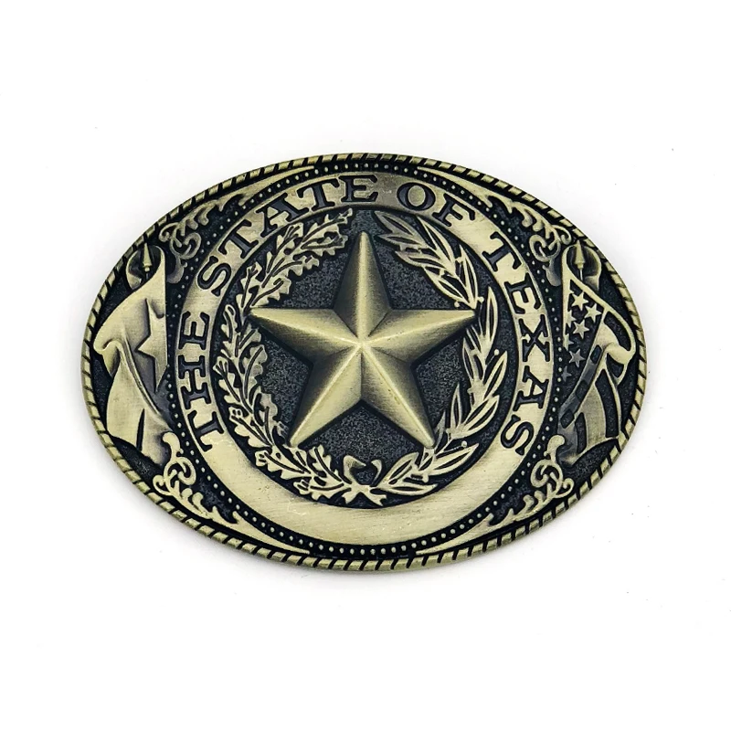 

State Of Texas Flag Logo Cowboy Belt Buckle Metal Mens Buckles For Belt Accessories