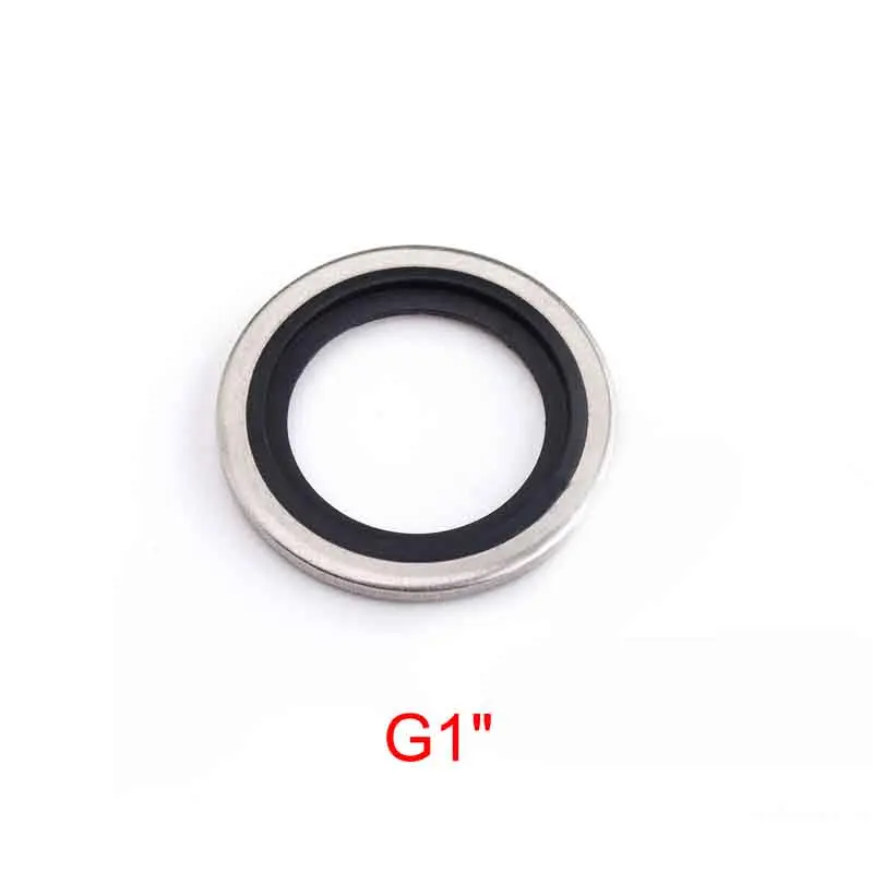 G1" BSP Self Centering Metal Rubber Bonded Drain Plug Oil O Ring Washer