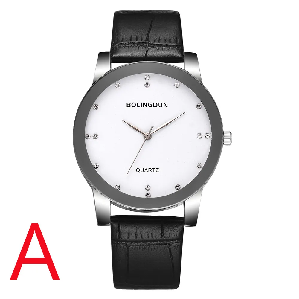 Мужские часы новые Bolingdun часы ремень высокого класса бизнес мужчины и женщины пара кварцевых часов Relogio Masculino подарок Lover LD - Цвет: A